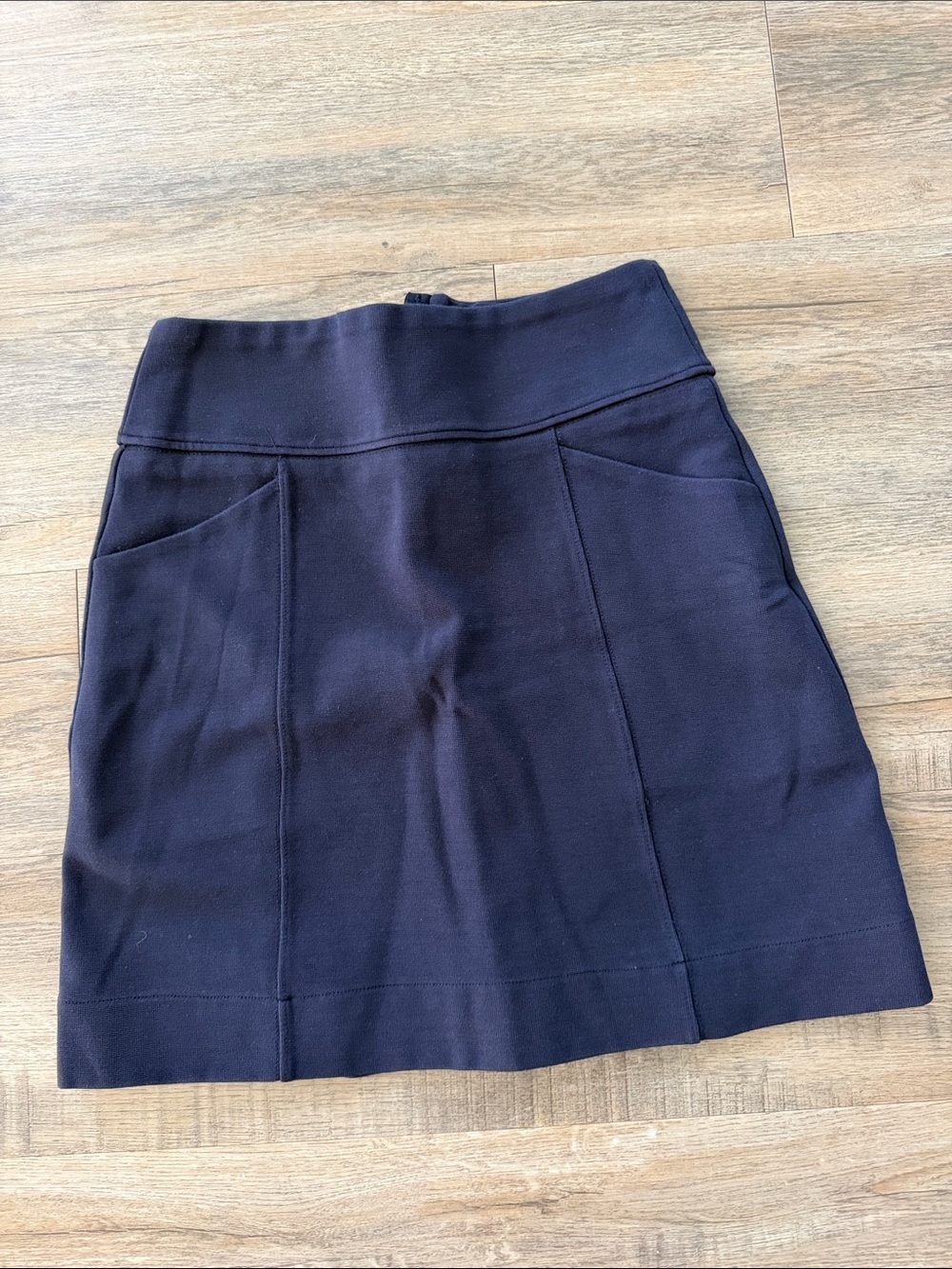 Anthropologie Maeve Navy High-Waist A-Line Mini Skirt